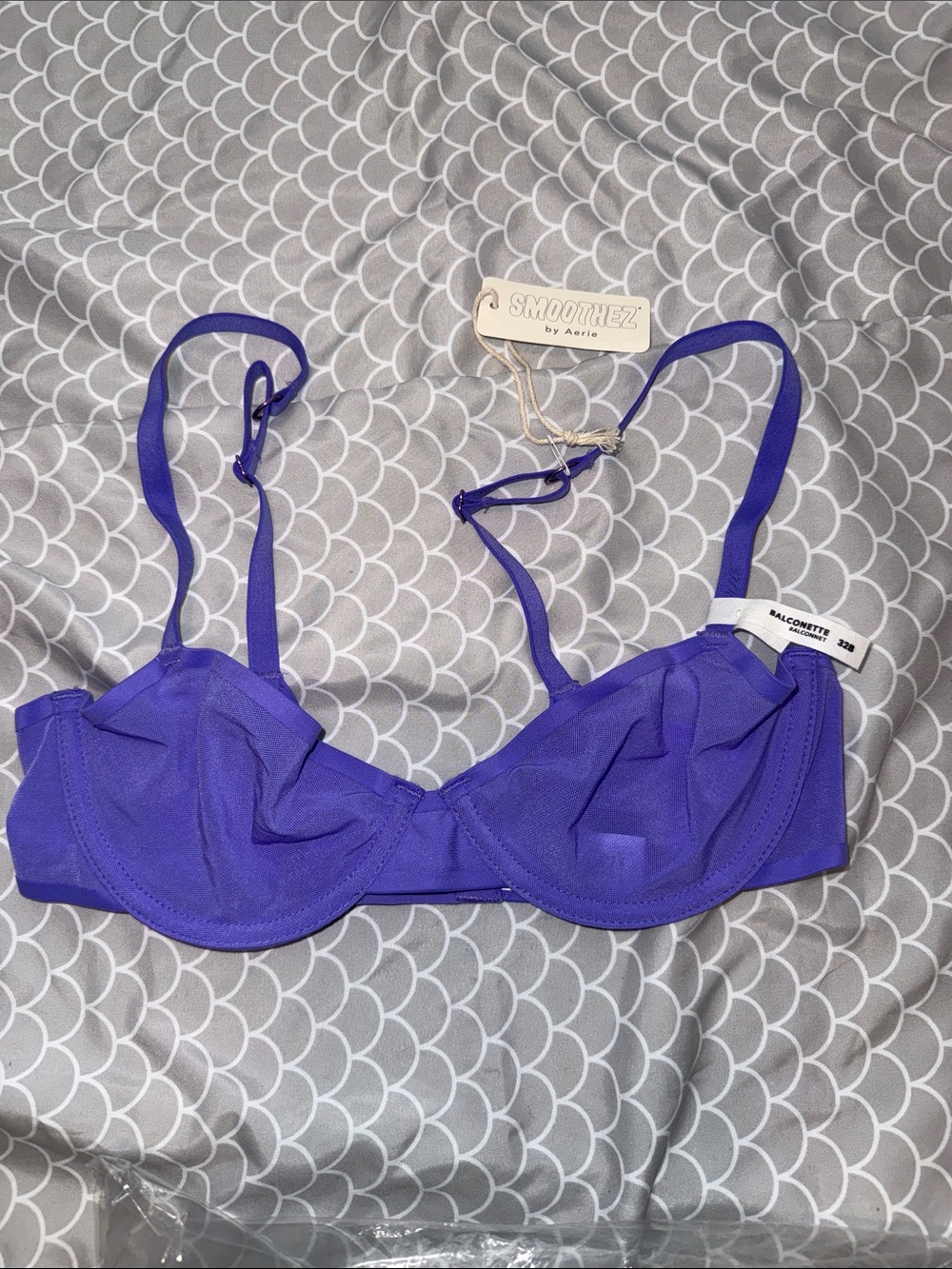 Aerie Purple Balconette Bra 32B NWT